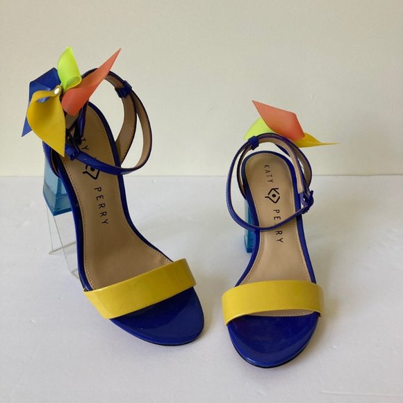 Katy Perry Collections The Pinwheels Heels Size 5.5 Colorful Fun Sandals Shoes - Picture 3 of 12
